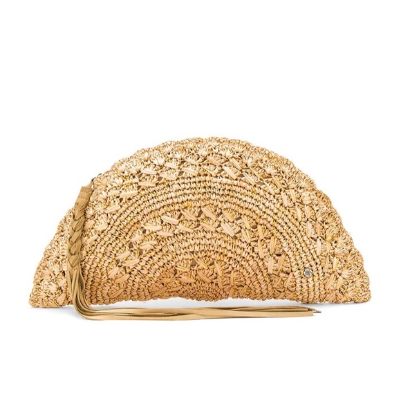 flora Bella Handbags - Flora Bella Avila Clutch in Natural & Gold